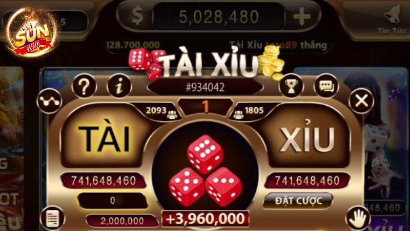 Tài xỉu Sun Win với tỉ lệ ăn cược hấp dẫn